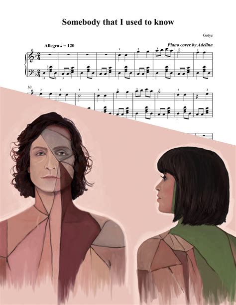 "Somebody that I used to know" - Gotye - Piano Sheet Music