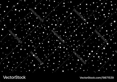 White stars in black space Royalty Free Vector Image