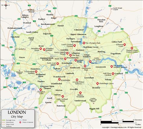 London Map, London City Map, Map Of London England, UK, 45% OFF