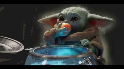 Baby Yoda (Grogu) COMIENDO HUEVOS! The Mandalorian - YouTube