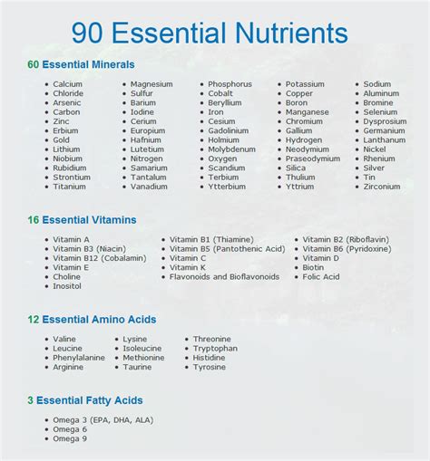 The 90 Nutrients Essential To Human Health - Mystical Health Blog 🍎