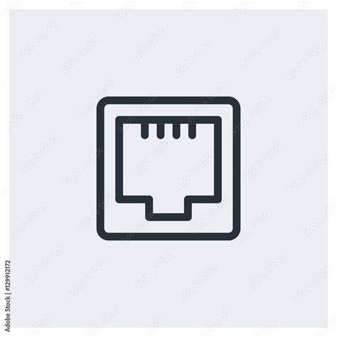 Network ethernet port icon Stock Vector | Adobe Stock