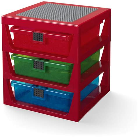 LEGO 3-Drawer Storage Rack System, in Red - Walmart.com - Walmart.com