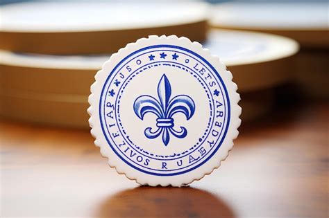 Premium Photo | The louisiana state university logo on a plate