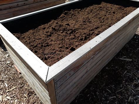 Raised Bed Replenished with Fresh Soil Stock Image - Image of prepare, layer: 264944259