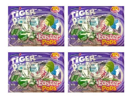 PSLLC Columbina Easter Pops Tiger Pops Individually Wrapped Lollipops Assorted Flavors 6.3 oz ...