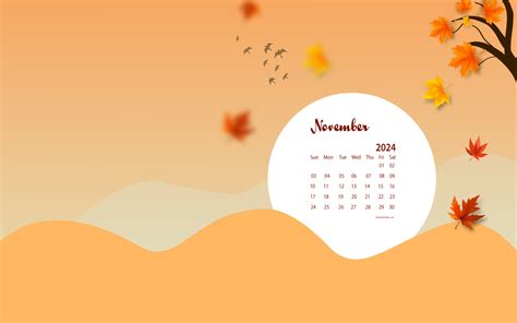 Nov 2024 Calendar Wallpaper 4k - Peggi Chelsie