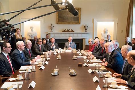 President Trump's first Cabinet meeting lights up social media - CBS News