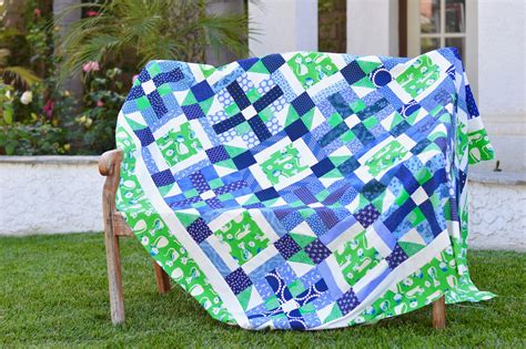 Blue & Green Quilt PDF Pattern | Etsy