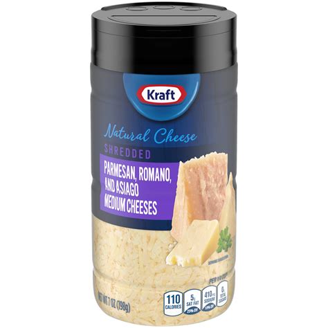 Kraft Shredded Parmesan, Romano & Asiago Shredded Natural Cheeses, 7 oz Jar - Kraft Recipes