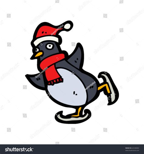 Ice Skating Penguin Cartoon Stock Vector 62538403 : Shutterstock