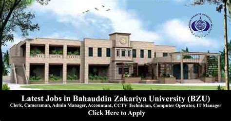 Bahauddin Zakariya University Jobs - BZU Jobs Advertisement 2024