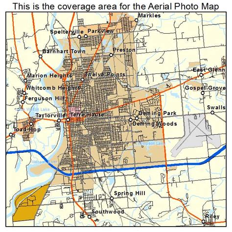 Aerial Photography Map of Terre Haute, IN Indiana