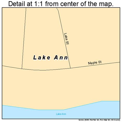 Lake Ann Michigan Street Map 2644460