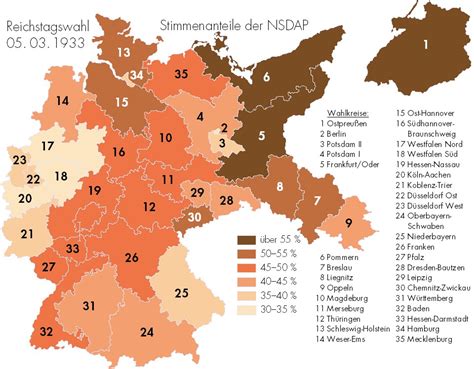 Map of where Germans voted for the Nazis in 1933