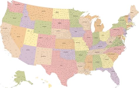 United States Counties Map