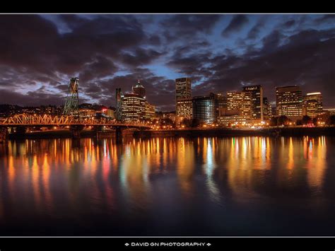 Portland Oregon Downtown Skyline at Night - a photo on Flickriver