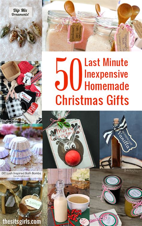 50 Last Minute Inexpensive Homemade Christmas Gifts