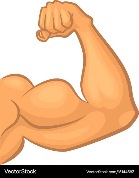 Strong biceps gym symbol isolate cartoon Vector Image