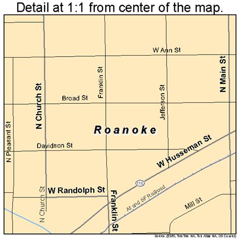 Roanoke Illinois Street Map 1764590