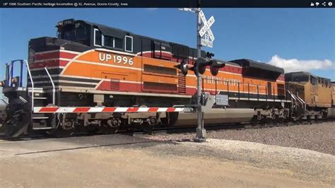 UP 1996 Southern Pacific heritage locomotive @ XL Avenue, Boone County, Iowa - YouTube