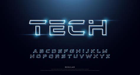 Technology Font Tech alphabet by pedro neves on dribbble - Access Analyzer