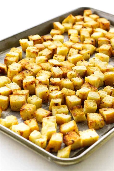 Homemade Garlic Croutons - Savor the Best