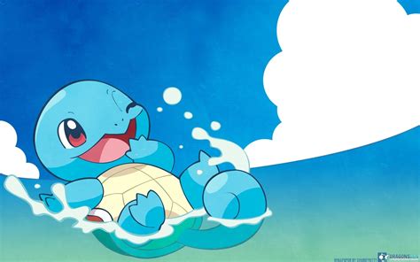 Squirtle Splashing - HD Pokémon Anime Wallpaper by CHUBBYKITTY