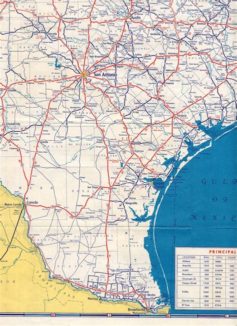 Texas Highway Road Map Printable