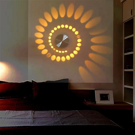 New Design LED Modern Light Aluminum Wall Lamp Novelty 3W Projection Lamp For Home Decoration ...