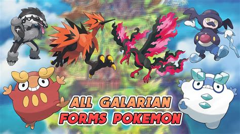 All Galarian Forms Pokemon in Pokémon Sword and Shield | All Galar Pokemon Evolution - YouTube