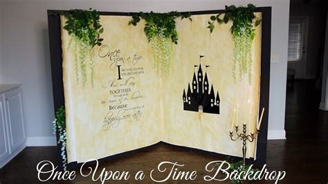 Once Upon a Time Story Book Backdrop Tutorial | Dollar Tree DIY Backdrop - YouTube