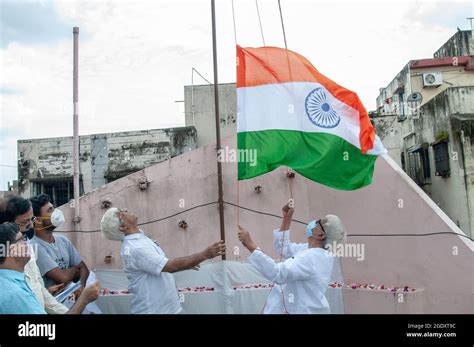 Indian National Flag hoisting program for the first time in party ...