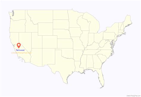 Map of Parkwood CDP, California - Thong Thai Real