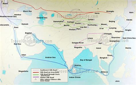 MAPS & ATLAS - SILK ROAD TRADE ROUTES MAP