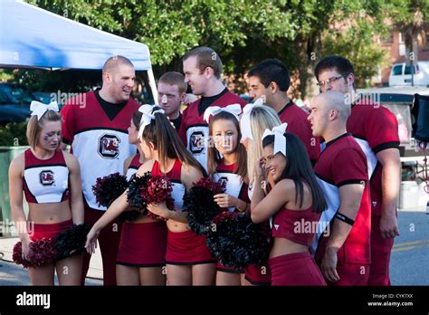 College Football Pep Rally Stock Photo - Alamy