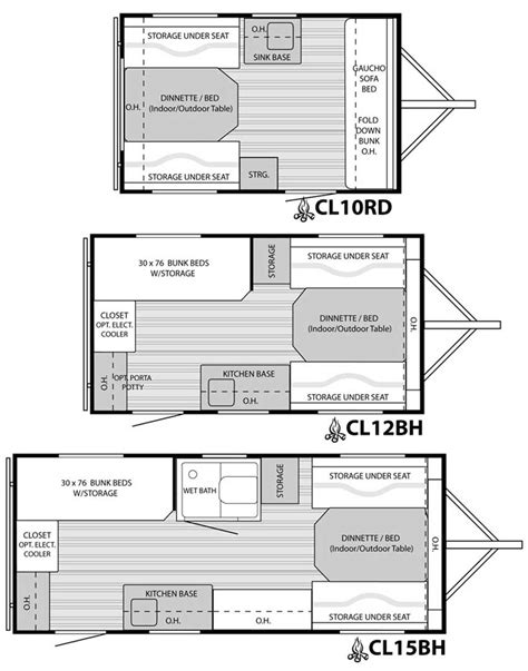 Small Camper Trailer Floor Plans - floorplans.click