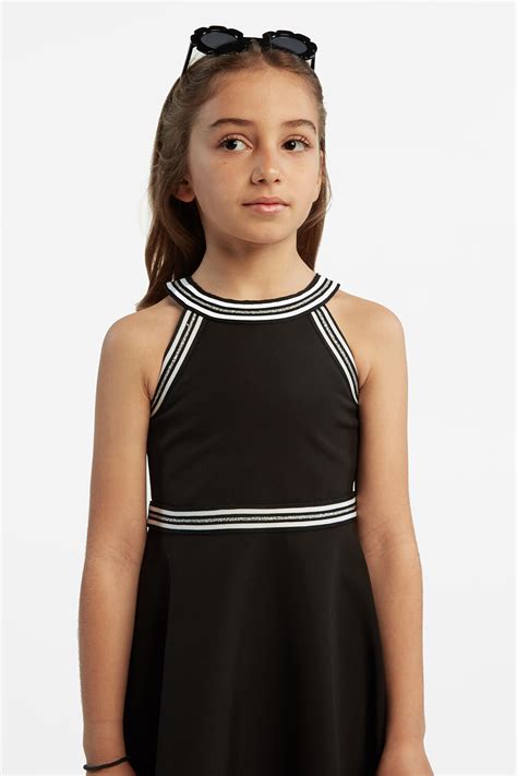 Hazel Halter Dress in Black | Bardot Junior