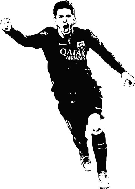 Lionel Messi Art Decals Football Player Wall Stickers Nontoxic Pvc Wall ...