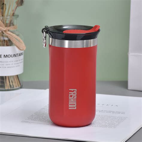 Free Engraved Logo Thermoses Double Walls Coffee Travel Mug Outdoor Stainless Steel Water Bottle ...