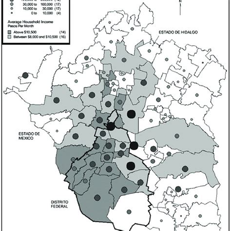 Population (2010) and income (2008), in the Mexico City metropolitan... | Download Scientific ...