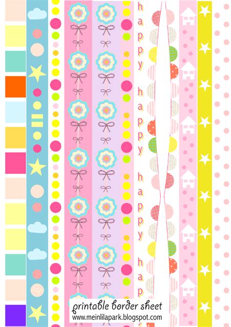 Free printable scrapbooking borders faux masking tape freebie – Artofit