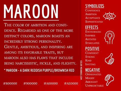 Maroon Color Meaning: The Color Maroon Symbolizes Ambition and ...