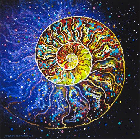 The Sacred Nautilus Energy Painting - Giclee Print - Energy Artist Julia