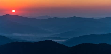 Brasstown Bald sunrise panoramic photography