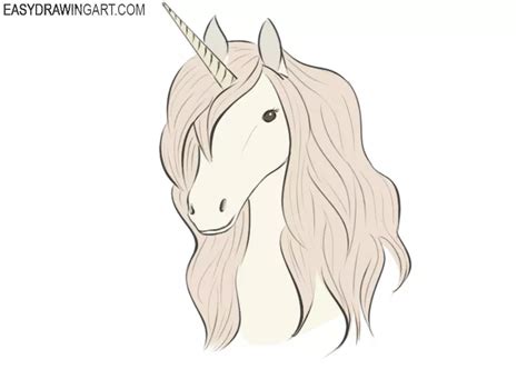 How to Draw a Unicorn Head - Easy Drawing Art