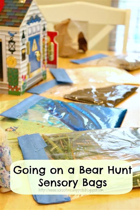 Going on a Bear Hunt Mess Free Sensory Bags | School Time Snippets