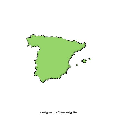 Spain map drawing clipart free download