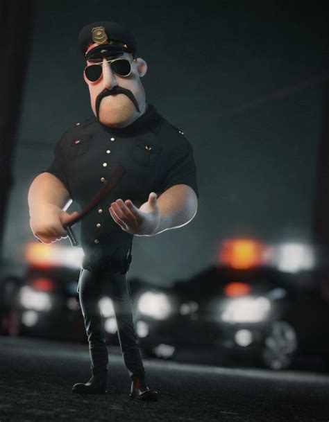 The Bad Cop by Thales Simonato | Police cartoon, Character design animation, Character design male