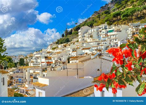 Wit Dorp Van Mijas Costa Del Sol, Andalusia, Spanje Stock Foto - Image of zonnig, provincie ...